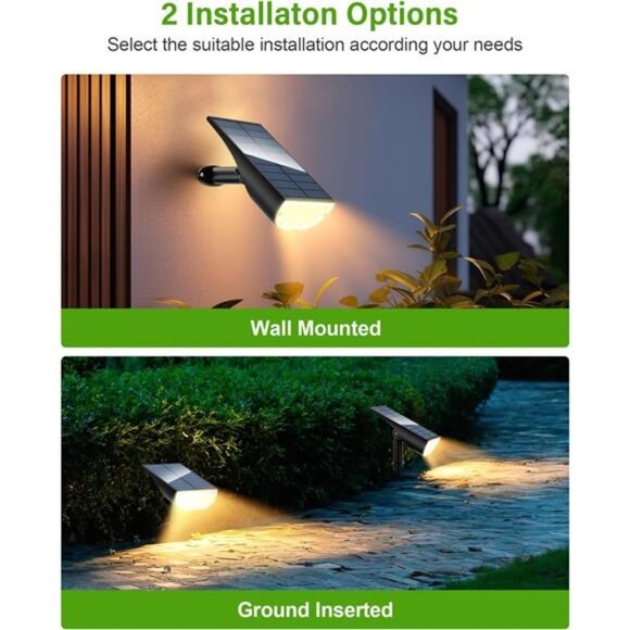 Solar Spot Lights Outdoor Waterproof Landscape Yard Garden Pathway Tree 4 Pack - Picture 6 of 7